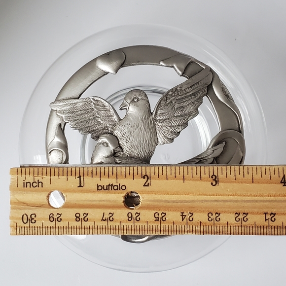 Vintage Seagull Pewter Canada 1988 Two Love Birds Potpourri Holder Trinket Box - Picture 7 of 7